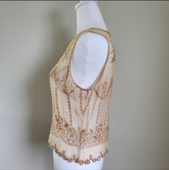 Carol Horn's Habitat Vinatage Beaded Silk Top 1970's Collection - Picture 2 of 10